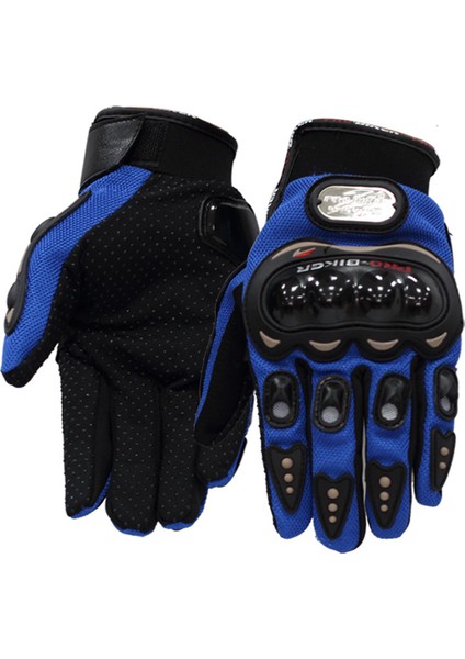Motosiklet Eldiveni Dokunmatik Ekran Yaz Motosiklet Powersports Koruyucu Yarış Eldiveni (M-Mavi) (Yurt Dışından)