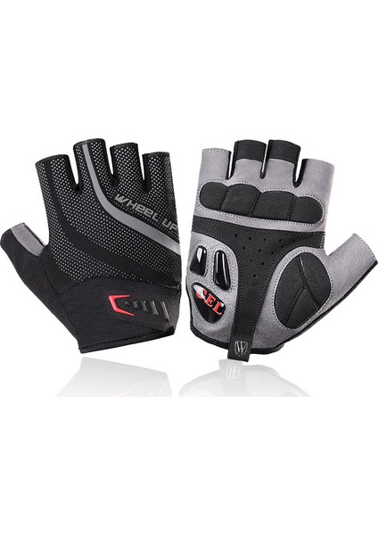 Bisiklet Eldivenleri Yarım Parmak Bisiklet Eldivenleri Erkekler Kadınlar Için Dağ Bisikleti Eldivenleri Yastıklı Kaymaz Mtb Parmaksız Yol Binme Eldivenleri-Gri (Xl) (Yurt Dışından)