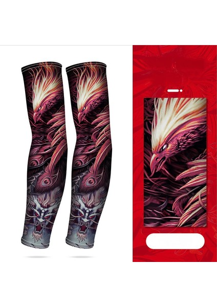 Serin Dövme Kollu Kol Çorapları, Sahte Geçici Dövme, Erkek Kadın Moda Vücut Sanatı Parti FAVOR-GP77017 Için Esnek Güneş Koruyucu Kapak (Yurt Dışından)