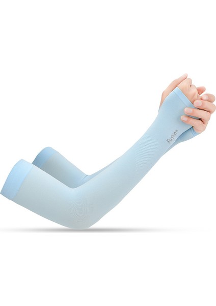 Güneş Koruma Kol Kollukları Güneş Kollukları Erkek Kadın Gençler Futbol, Golf, Voleybol 2 Çift 【parmak Seti】gök Mavisi (Yurt Dışından)