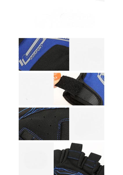 Yarım Parmak Jel Yastıklı Bisiklet Eldiveni Kaymaz Şok Emici El Koruması Parmaksız Yaz Bisiklet Kısa Eldiven Erkek ve Kadın Için-Siyah(L) (Yurt Dışından) fırsatları