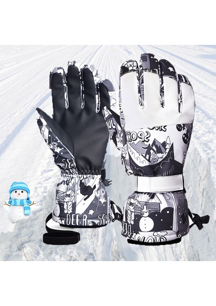 Motosiklet Eldivenleri Kış Sıcak Dokunmatik Ekran Su Geçirmez Rüzgar Geçirmez Koruyucu Giysi (S,siyah Çiçekler) (Yurt Dışından) modelleri