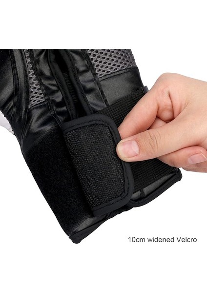 Erkek ve Kadın Boks Eldivenleri, Boks Antrenman Eldivenleri, Tekvando Kum Torbası Eldivenleri, Muay Thai Müsabaka Antrenman Eldivenleri Beyaz ve Siyah 10OZ (Yurt Dışından) fiyatları