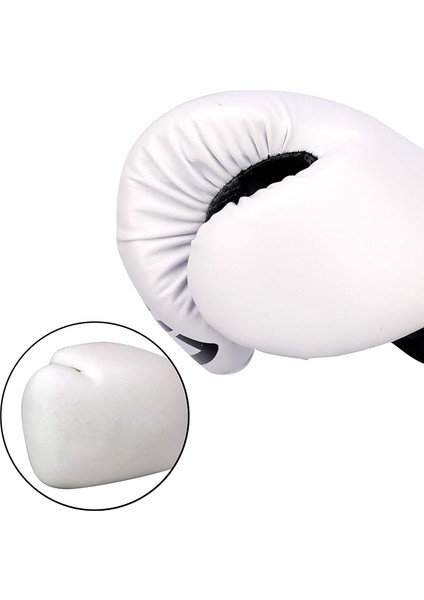 Erkek ve Kadın Boks Eldivenleri, Boks Antrenman Eldivenleri, Tekvando Kum Torbası Eldivenleri, Muay Thai Müsabaka Antrenman Eldivenleri Beyaz ve Siyah 10OZ (Yurt Dışından) modelleri