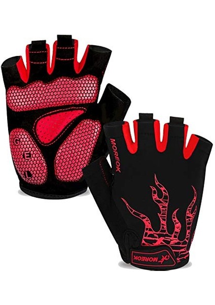 Saytay Bisiklet Eldivenleri, Yarım Parmak Bisiklet Eldiveni Mtb Dh Yol Bisiklet Eldivenleri Jel Ped Şok Emici Kaymaz Nefes Alabilir Motosiklet Dağ Bisikleti Eldivenleri Unisex Kadı (Yurt Dışından)