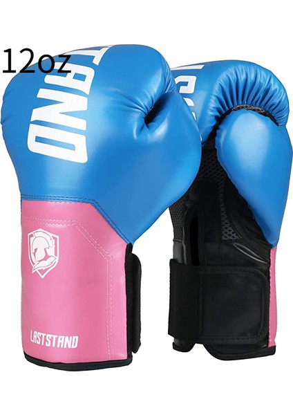 Erkek ve Kadın Boks Eldivenleri, Boks Antrenman Eldivenleri, Tekvando Kum Torbası Eldivenleri, Muay Thai Müsabaka Antrenman Eldivenleri Mavi Toz 12OZ (Yurt Dışından)