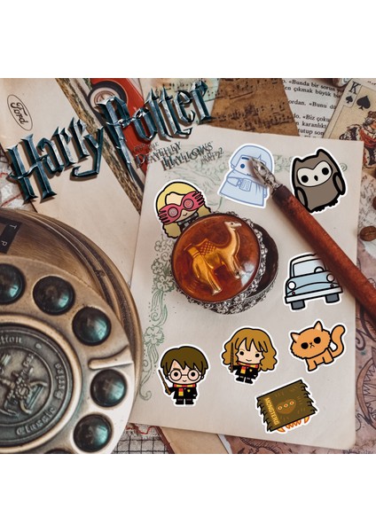 Harry Potter Suluboya Vinil Çıkartmalar, 50'li Set, Suya Dayanıklı ve Uv Dirençli, Tüm Aletleriniz Için Harika, Sevimli Karakterler Koleksiyonu (Yurt Dışından)