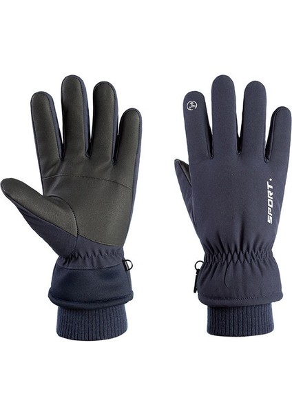 Kış Eldivenleri Kayak Eldivenleri, Dokunmatik Ekranlı Su Geçirmez Iş Eldivenleri, Soğuk Havalarda Kadın Erkek Için Sıcak Kar Eldivenleri (Mavi) (Yurt Dışından)