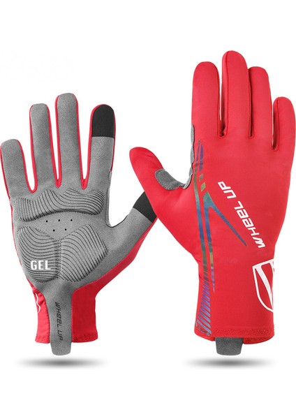 Erkekler ve Kadınlar Için Bisiklet Eldivenleri - Mtb Eldivenleri - Dağ Bisikleti Eldivenleri Dokunmatik Ekran Kaymaz Şok Emici-Kırmızı(M) (Yurt Dışından)