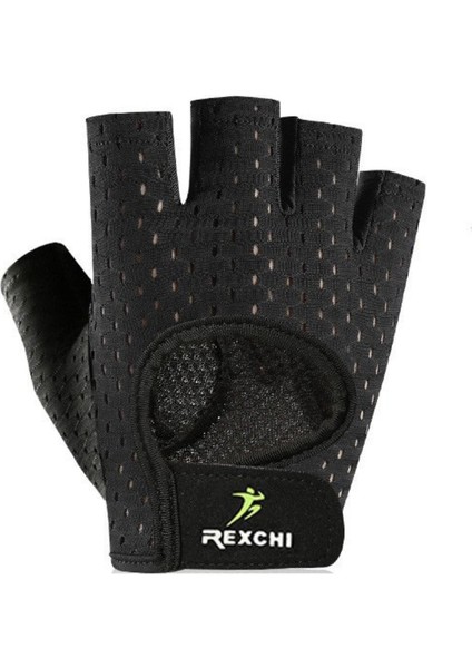 Spor Eldivenleri Yarım Parmak Bayan Koruma Dambıl Yatay Çubuk Egzersiz Bisiklet Dağcılık Kaymaz Nefes Alabilir (Xl, XG31 Siyah) (Yurt Dışından)