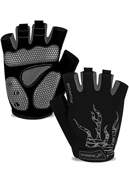 Saytay Bisiklet Eldivenleri, Yarım Parmak Bisiklet Eldiveni Mtb Dh Yol Bisiklet Eldivenleri Jel Ped Şok Emici Kaymaz Nefes Alabilir Motosiklet Dağ Bisikleti Eldivenleri Unisex Kadı (Yurt Dışından)