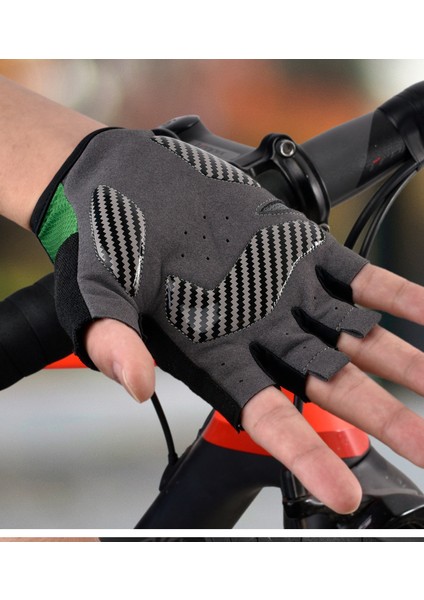 Erkek Parmaksız Bisiklet Eldiveni, Kaymaz Jel Pedli Yaz Bisiklet Eldiveni, Erkek ve Kadın Için Dağ Bisikleti Eldiveni-Yeşil(L) (Yurt Dışından) fiyatları