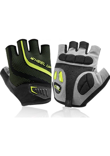Bisiklet Eldivenleri Yarım Parmak Bisiklet Eldivenleri Erkekler Kadınlar Için Dağ Bisikleti Eldivenleri Yastıklı Kaymaz Mtb Parmaksız Yol Bisiklet Eldivenleri-Sarı (Xl) (Yurt Dışından)