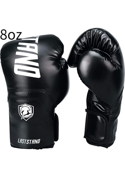 Erkek ve Kadın Boks Eldivenleri, Boks Antrenman Eldivenleri, Tekvando Kum Torbası Eldivenleri, Muay Thai Müsabaka Antrenman Eldivenleri Siyah 8oz (Yurt Dışından)