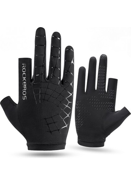 Bisiklet Eldivenleri, Dağ Bisikleti Motosiklet Balıkçılık Eldivenleri, Erkek Kadınlar Için 2 Parmaksız Kış Bisiklet Eldivenleri-Siyah(S) (Yurt Dışından)