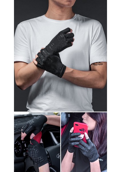 Bisiklet Eldivenleri, Dağ Bisikleti Motosiklet Balıkçılık Eldivenleri, Erkek Kadınlar Için 2 Parmaksız Kış Bisiklet Eldivenleri-Siyah(S) (Yurt Dışından) indirimleri