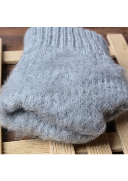 Kadın Kış Dokunmatik Ekran Eldiveni Sıcak Polar Astarlı Örgü Eldiven Elastik Manşet Kış Manifatura Eldiveni, Şarap Kırmızısı (Yurt Dışından) modelleri