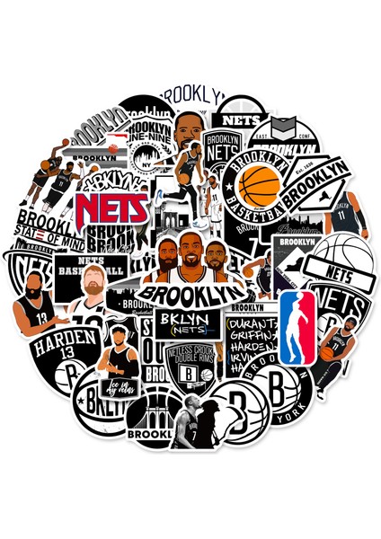 Nba-Nets Basketbol Yıldızları Çıkartmaları, 50'li Set, Su Geçirmez ve Uv Işınlarına Dayanıklı, Tüm Aletleriniz Için Harika (Yurt Dışından)