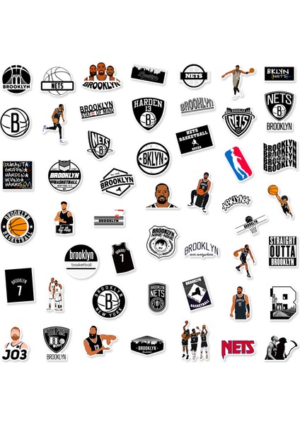 Nba-Nets Basketbol Yıldızları Çıkartmaları, 50'li Set, Su Geçirmez ve Uv Işınlarına Dayanıklı, Tüm Aletleriniz Için Harika (Yurt Dışından)
