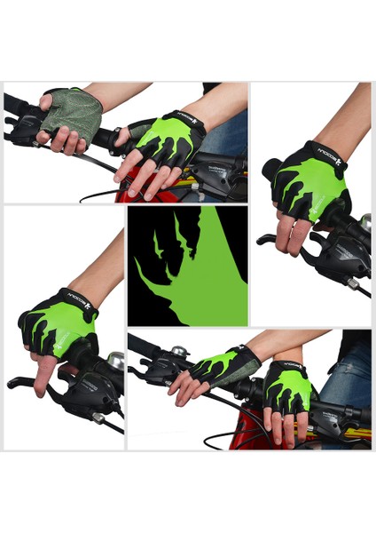 Bisiklet Eldivenleri Dağ Bisikleti Eldivenleri Parmaksız, Erkekler ve Kadınlar Için Kaymaz, Nefes Alabilen Bisiklet Eldiveni-Mavi(L) (Yurt Dışından) indirimleri