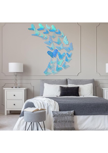 72 Parça 3D Kelebek Duvar Çıkartmaları Etiket Duvar Çıkartması Dekor Sanat Dekoratif Etiket Oda Ev Kreş Sınıf Ofisler Çocuklar Kız Erkek Yatak Odası Oturma Odası Dekoru Için 3 Boyu (Yurt Dışından) fırsatları