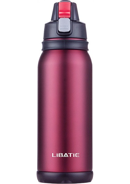 Liba Demir 304 Paslanmaz Çelik Isı Yalıtımı Soğuk Bardak Büyük Kapasiteli Spor Açık Alan Sporları Seyahat Dağcılık Su Bardağı Pot Kırmızı 600ML (Yurt Dışından)