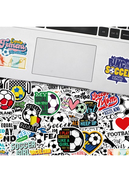 Kişilik ve Yaratıcı Futbol Çıkartmaları, 50'li Set, Suya Dayanıklı ve Uv Dirençli, Tüm Aletleriniz Için Harika (Yurt Dışından) modelleri