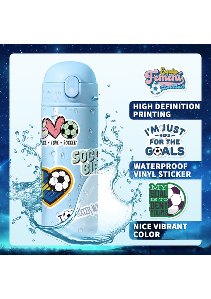 Kişilik ve Yaratıcı Futbol Çıkartmaları, 50'li Set, Suya Dayanıklı ve Uv Dirençli, Tüm Aletleriniz Için Harika (Yurt Dışından) fırsatları