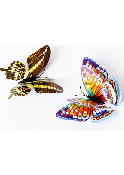 12 Pcs 3D Aydınlık Kelebek Duvar Çıkartmaları Dekor Sanat Süslemeleri, Kelebek Duvar Çıkartmaları Çıkarılabilir Dıy Ev Dekorasyonu Sanat Dekor Duvar Çıkartmaları Duvar Dekoru Için (Yurt Dışından)