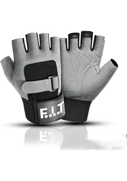 Bisiklet Eldivenleri Nefes Alabilir Dış Mekan Bisiklet Eldivenleri Erkekler ve Kadınlar Için Dağ Yolu Kaymaz Şok Emici Ped Spor Salonu Mtb Yarım Parmak-Gri(L) (Yurt Dışından)