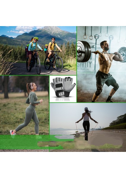 Bisiklet Eldivenleri Nefes Alabilir Dış Mekan Bisiklet Eldivenleri Erkekler ve Kadınlar Için Dağ Yolu Kaymaz Şok Emici Ped Spor Salonu Mtb Yarım Parmak-Gri(L) (Yurt Dışından) indirimleri