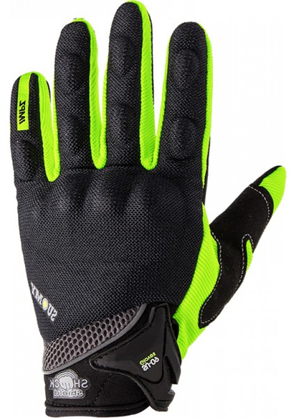 Motosiklet Küreleri Off-Road Motosiklet Düşmeye Dayanıklı, Kaymaz, Nefes Alabilen Sürüş Yarış Motosikleti Tüm Parmak Eldivenleri Erkek Yaz Şövalye Ekipmanı (L-Yeşil) (Yurt Dışından)