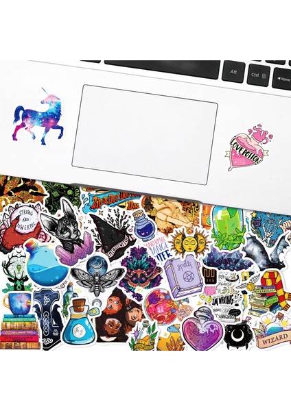 Ortaçağ Sihirli Çıkartmaları, 50'li Set, Suya Dayanıklı ve Uv'ye Dayanıklı, Tüm Aletleriniz Için Harika (Yurt Dışından) fiyatları