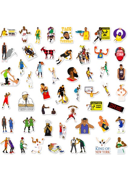 Karikatür Basketbol Oyuncusu Logo Çıkartmaları, 50'li Set, Suya Dayanıklı ve Uv Dirençli, Tüm Aletleriniz Için Mükemmel (Yurt Dışından) modelleri