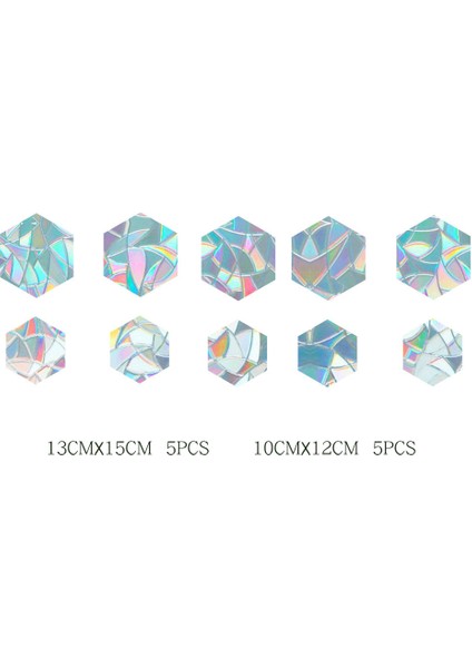 Çarpışma Önleyici Pencere Uyarısı Kuş Çıkartmaları Siluetleri Cam Kapı Koruması ve Kuşları Kaydetme, Şeffaf (10 Siluet, Altıgen) (Yurt Dışından)