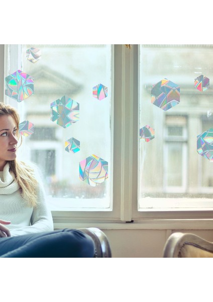 Çarpışma Önleyici Pencere Uyarısı Kuş Çıkartmaları Siluetleri Cam Kapı Koruması ve Kuşları Kaydetme, Şeffaf (10 Siluet, Altıgen) (Yurt Dışından) fiyatları