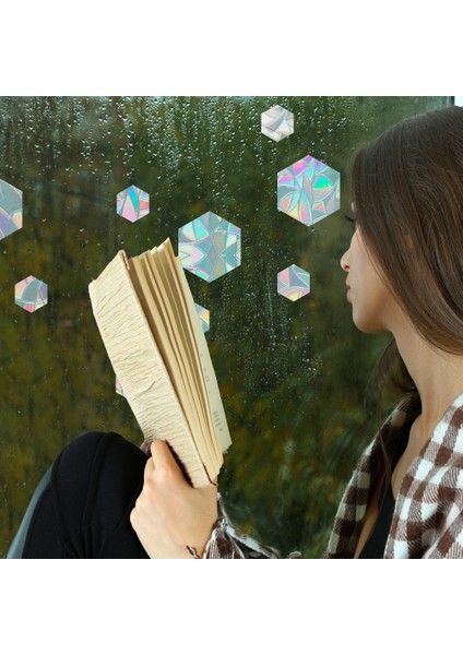 Çarpışma Önleyici Pencere Uyarısı Kuş Çıkartmaları Siluetleri Cam Kapı Koruması ve Kuşları Kaydetme, Şeffaf (10 Siluet, Altıgen) (Yurt Dışından) fırsatları