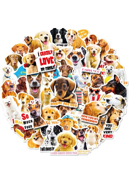 Sevimli Köpek Çıkartmaları, 50'li Set, Suya Dayanıklı ve Uv'ye Dayanıklı, Tüm Aletleriniz Için Mükemmel (Yurt Dışından)