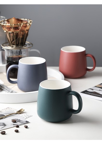 Parlak Seramik Kahve Kupa, Ofis ve Ev Için Mark Bardak, 13OZ, Bulaşık Makinesine ve Mikrodalgaya Uygun Çay Kahve Fincanı, 1 Paket (Kraliyet Mavisi) (Yurt Dışından) fırsatları