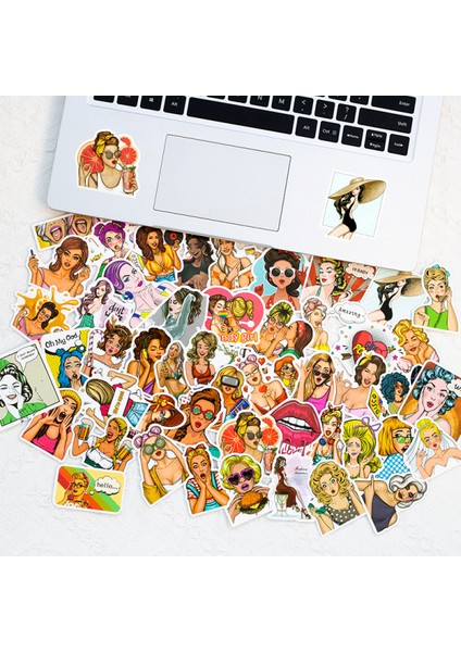 Hip Hop Pop Kız Çıkartmaları, 50'li Set, Suya Dayanıklı ve Uv Dirençli, Tüm Aletleriniz Için Harika (Yurt Dışından) fiyatları