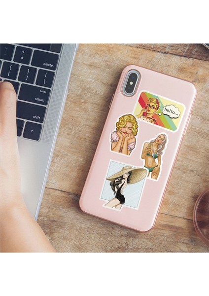 Hip Hop Pop Kız Çıkartmaları, 50'li Set, Suya Dayanıklı ve Uv Dirençli, Tüm Aletleriniz Için Harika (Yurt Dışından) fırsatları