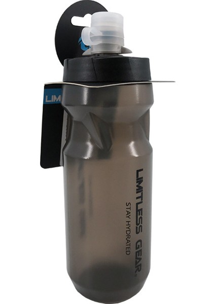Bisiklete Binmek ve Koşmak Için Sıkılabilir Spor Su Şişesi, Büyük Kapasiteli, Gıda Sınıfı, Kokusuz, Siyah Su Şişesi, 610ML (Yurt Dışından)