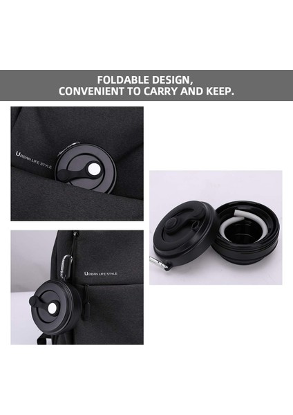 Katlanabilir Seyahat Kupası - 1 Paket Silikon Katlanır Kamp Kupası Kapaklı Spor Şişe - Genişletilebilir Haşlanmaya Karşı Korumalı Içme Bardağı - 19 Oz Taşınabilir Şişe (Siyah) (Yurt Dışından) fırsatları