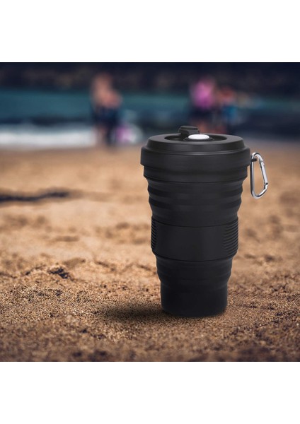 Katlanabilir Seyahat Kupası - 1 Paket Silikon Katlanır Kamp Kupası Kapaklı Spor Şişe - Genişletilebilir Haşlanmaya Karşı Korumalı Içme Bardağı - 19 Oz Taşınabilir Şişe (Siyah) (Yurt Dışından) indirimleri