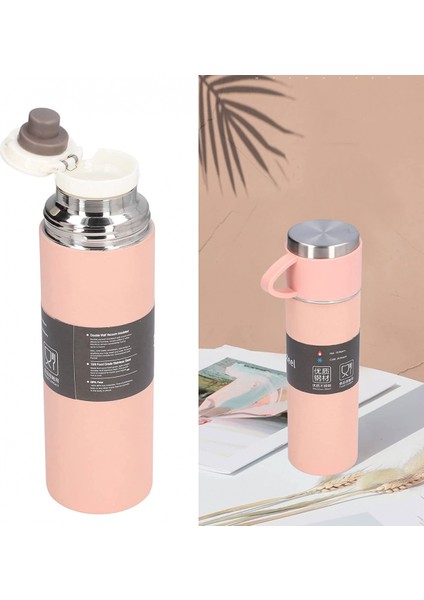 0.5l Paslanmaz Çelik Vakum Şişe Içme Şişesi Taşınabilir Hediye Su Bardağı Büyük Kapasiteli Açık Taşınabilir 316 Araba Su Bardağı (Pembe) (Yurt Dışından) fiyatları