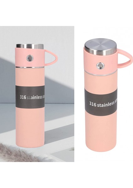 0.5l Paslanmaz Çelik Vakum Şişe Içme Şişesi Taşınabilir Hediye Su Bardağı Büyük Kapasiteli Açık Taşınabilir 316 Araba Su Bardağı (Pembe) (Yurt Dışından) modelleri