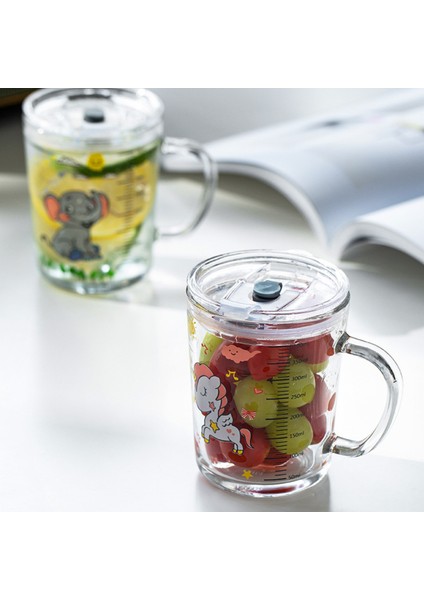 Lesgos Çocuklar Için Pipetli Süt Bardağı, 400ML Şeffaf Cam Içmeyi Öğrenin Eğitmen Kupası, Yeni Yürümeye Başlayan Çocuklar Için Sızdırmaz Kapaklı Güzel Mikrodalga Güvenli Içme Kupa (Yurt Dışından) fiyatları