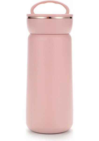 Vakum Yalıtımlı Sıcak Su Şişesi Paslanmaz Çelik Şişe Seyahat Kupa Kahve Fincanı 13 Oz, Pembe (Yurt Dışından)
