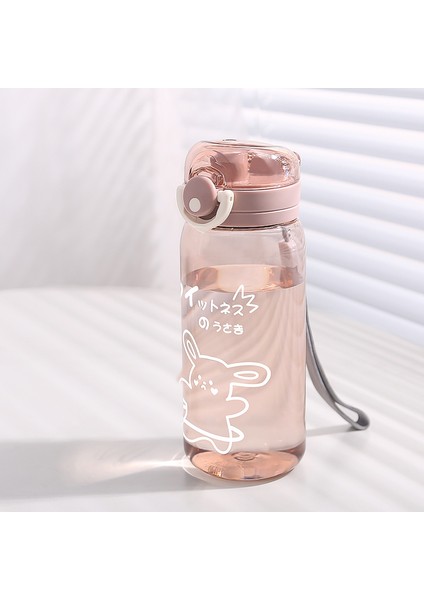 Yaz Yüksek Değerli Büyük Kapasiteli Su Bardağı Spor Fitness Taşınabilir Saman Yüksek Sıcaklık Açık Su Bardağı Pembe 720ML (Yurt Dışından)