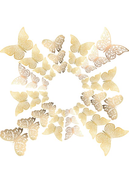 72 Parça 3D Kelebek Duvar Çıkartmaları Etiket Duvar Çıkartması Dekor Sanat Dekoratif Etiket Oda Ev Kreş Sınıf Ofisler Çocuklar Kız Erkek Yatak Odası Oturma Odası Dekoru Için 3 Boyu (Yurt Dışından) modelleri